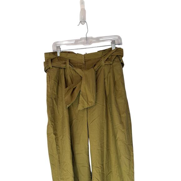 J.Crew Poplin Tie Waist Pants Women's Green Casual Basic Forest Gremlin Size 4 - Picture 3 of 11